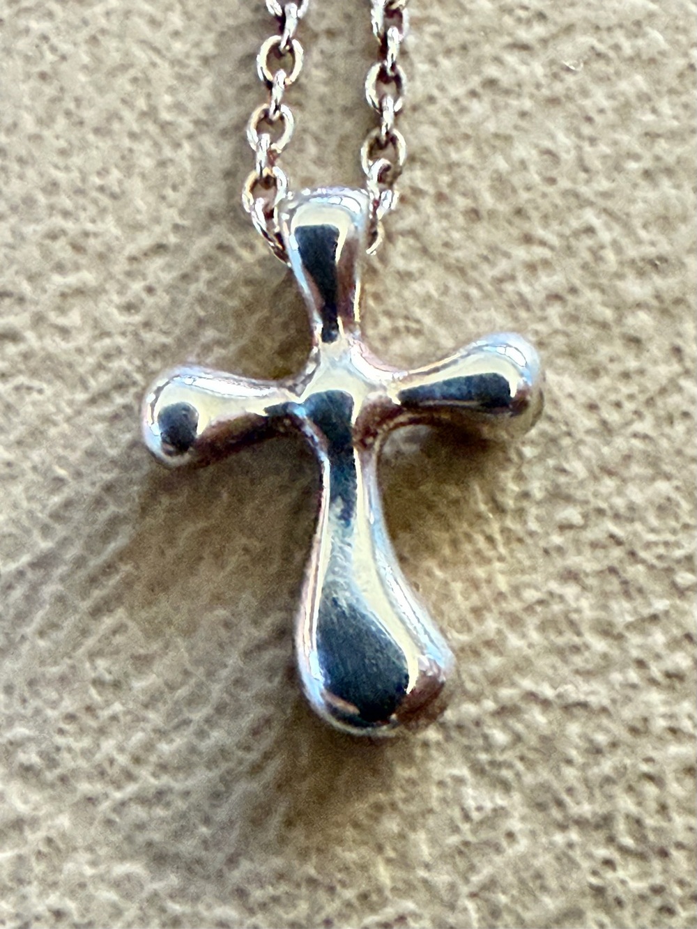Tiffany & Co. 18” Elsa Peretti Cross Sterling Silver .925 Chain Necklace - Picture 6 of 11